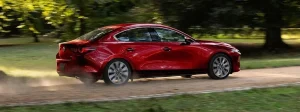 A red 2026 Mazda3.